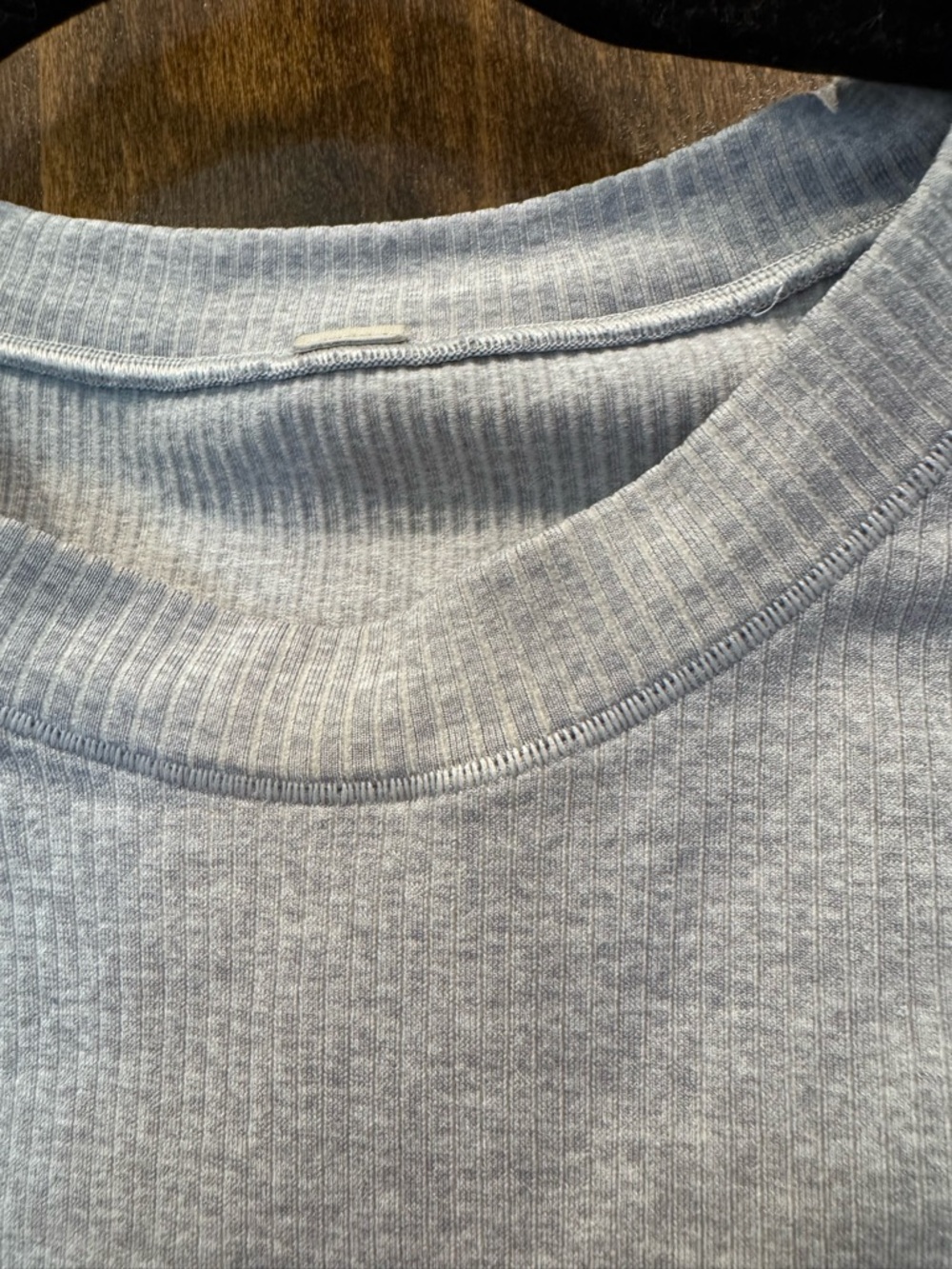 Athleta Heather Light Gray Ribbed Sleeveless Tank - Picture 2 of 4